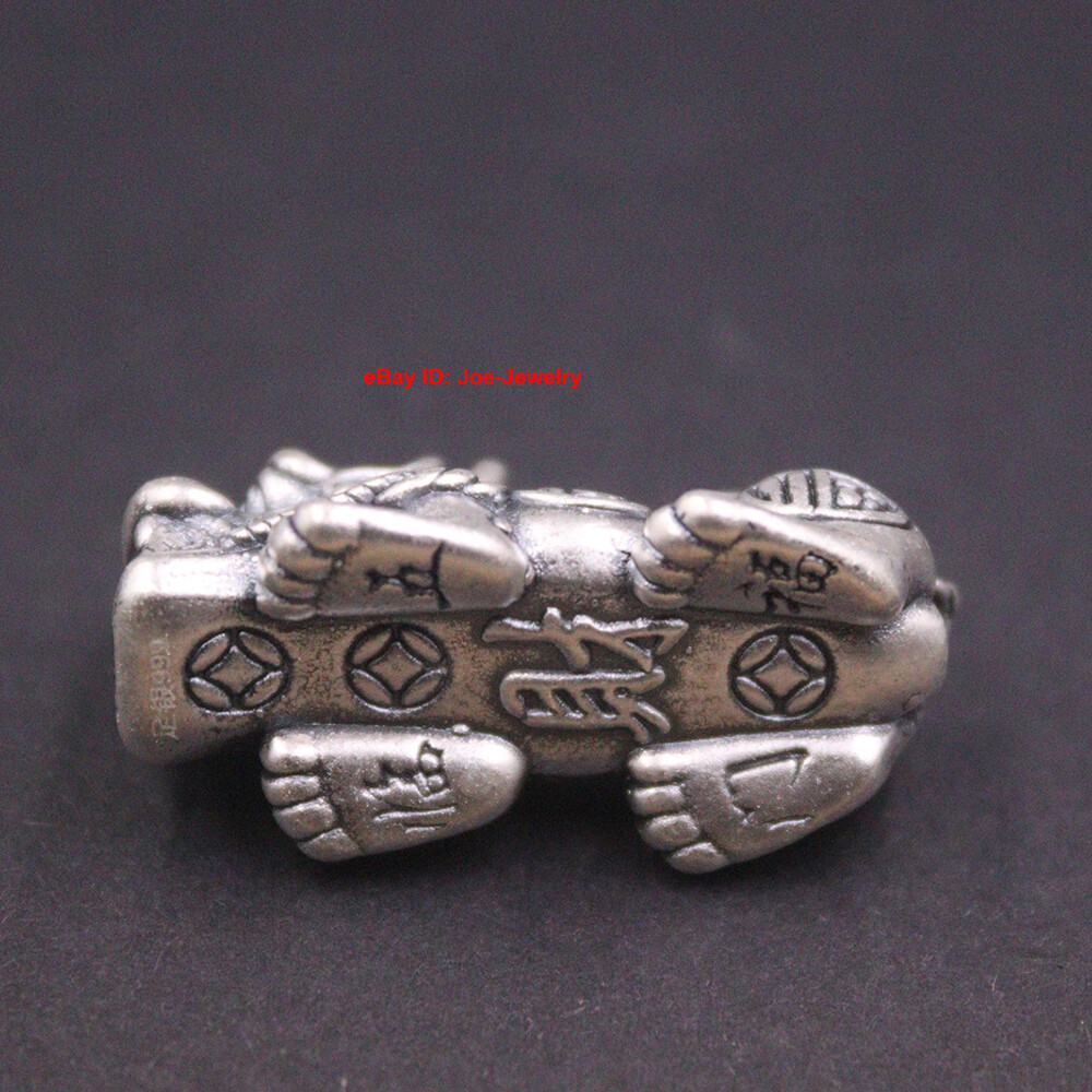 Real 999 Fine Silver Pendant Dragon-Son Rich Pixiu Small Pendant 32mm L (1pcs)