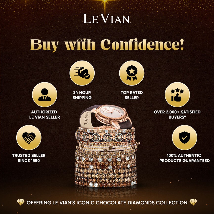 Le Vian 14K White Gold 18″ Pendant Necklace for Women Vanilla Chocolate Diamond