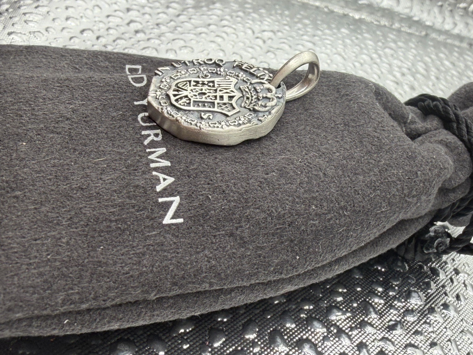 David Yurman Sterling Silver Shipwreck Coin Amulet Pendant