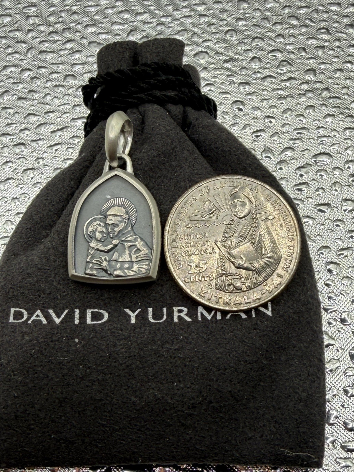 David Yurman Sterling Silver St. Anthony Pendant Amulet
