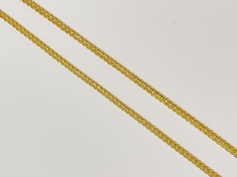 18K Yellow Gold 4mm Solid Curb Miami Cuban Chain Link Mens Womens Necklace 20″