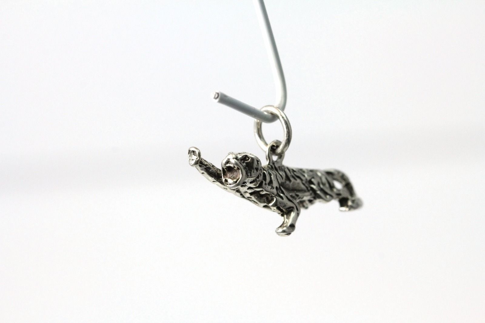 Very Nice 925 Sterling Silver Small Tiger Charm/Pendant 2.6 Grams (PEN3479)