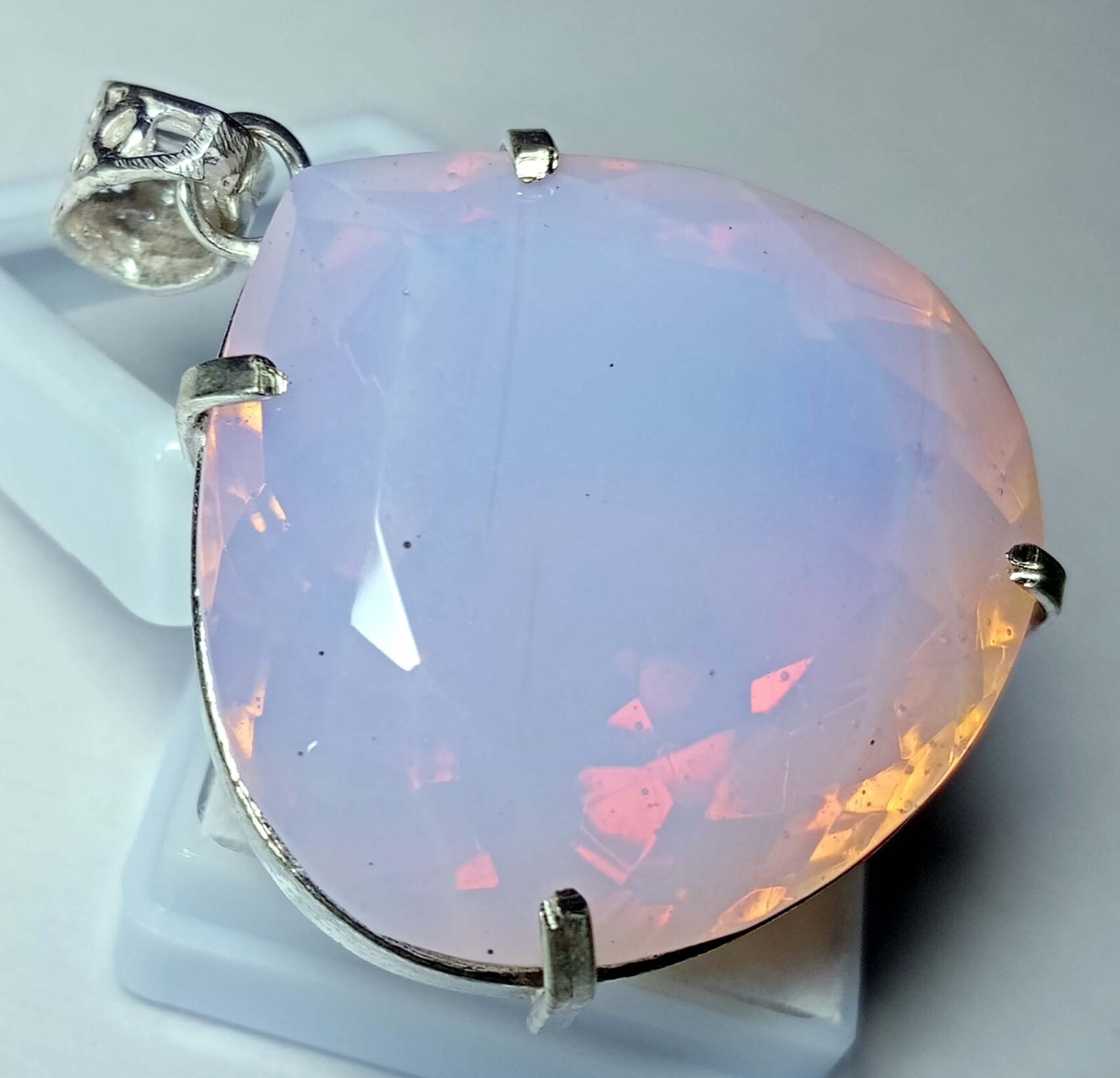 Pendant Pink Opal Pear Cut 125.55 Ct Natural Gemstone Locket EGL Certified PD063