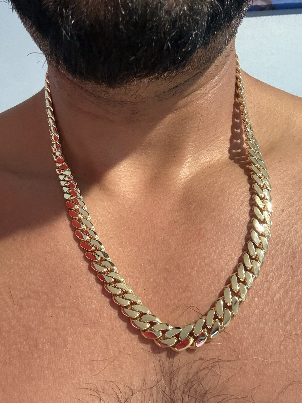 Super nice! 14K Gold Stainless Steel Curb Link Chain 24 inches long 10 mm thick