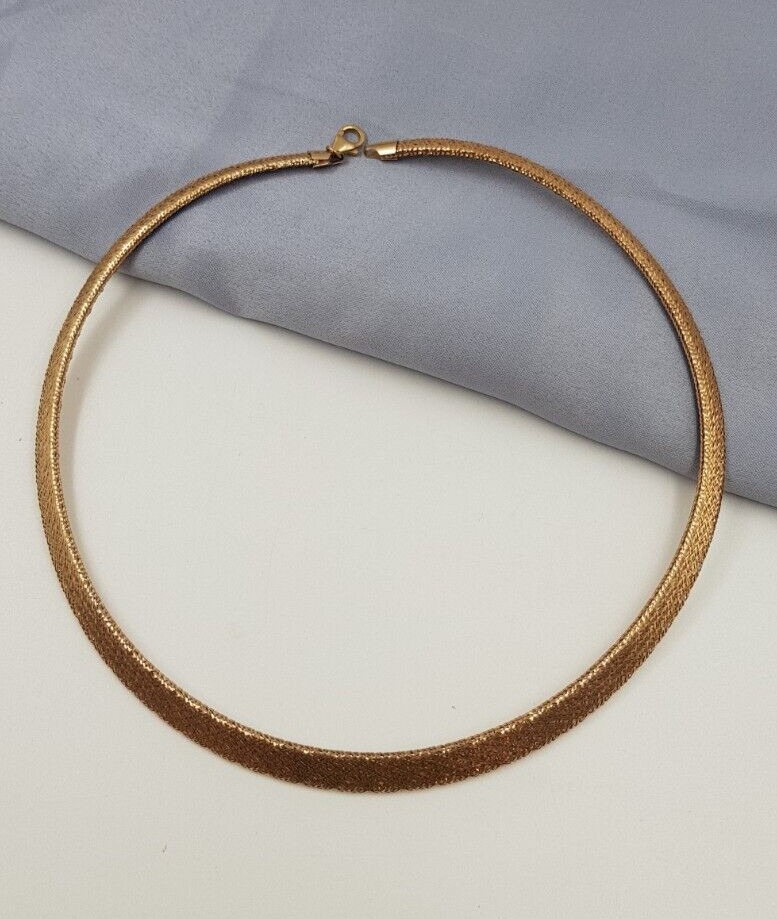 Fancy Look 18K Gold Necklace Neckline Omega Wedding Wear Rose Gold Light Weight