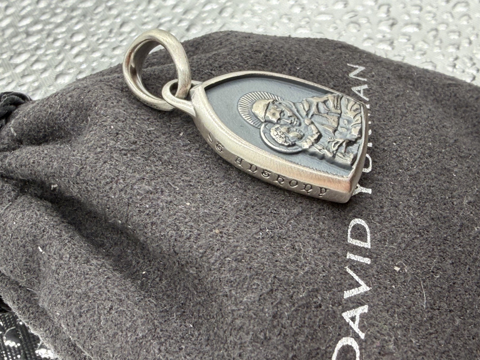 David Yurman Sterling Silver St. Anthony Pendant Amulet