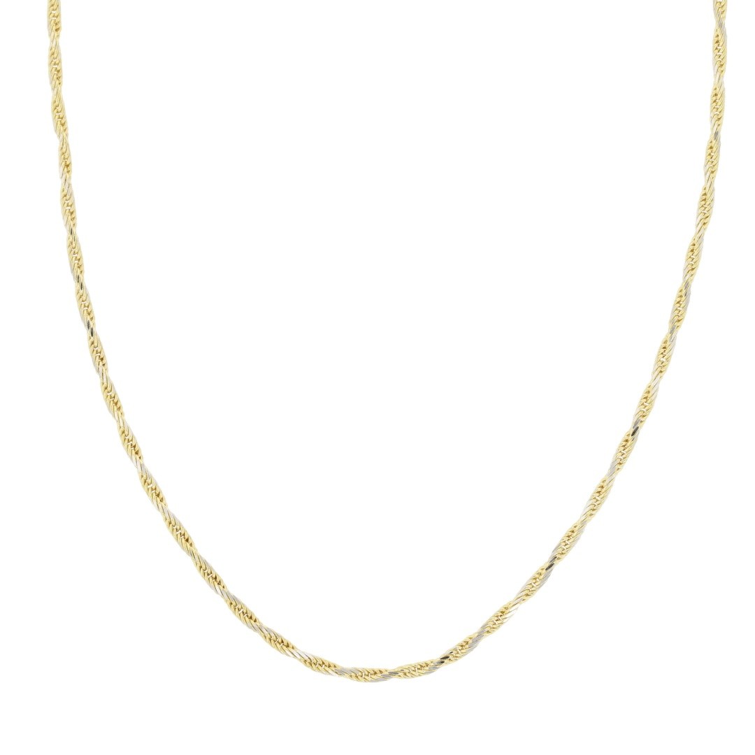 1.1mm Rope Link Chain 18″ Necklace 10k Yellow Gold Italy 2.51 Grams
