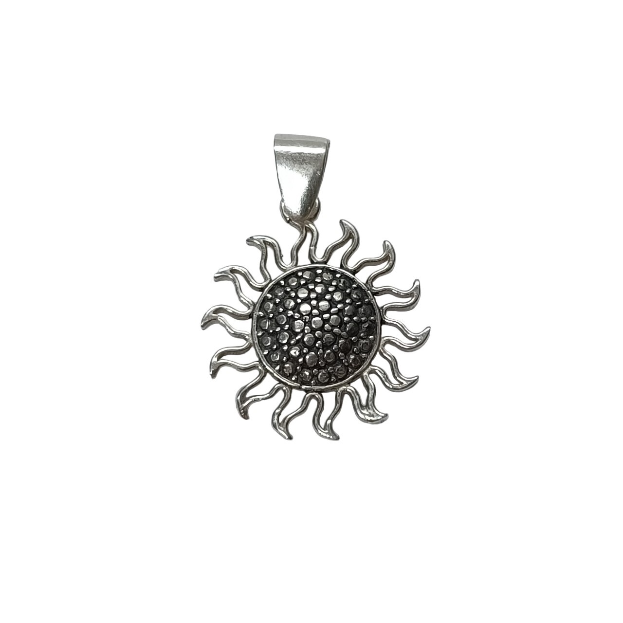 Handmade Sterling Silver Pendant Sun Hallmarked 925 Nickel Free