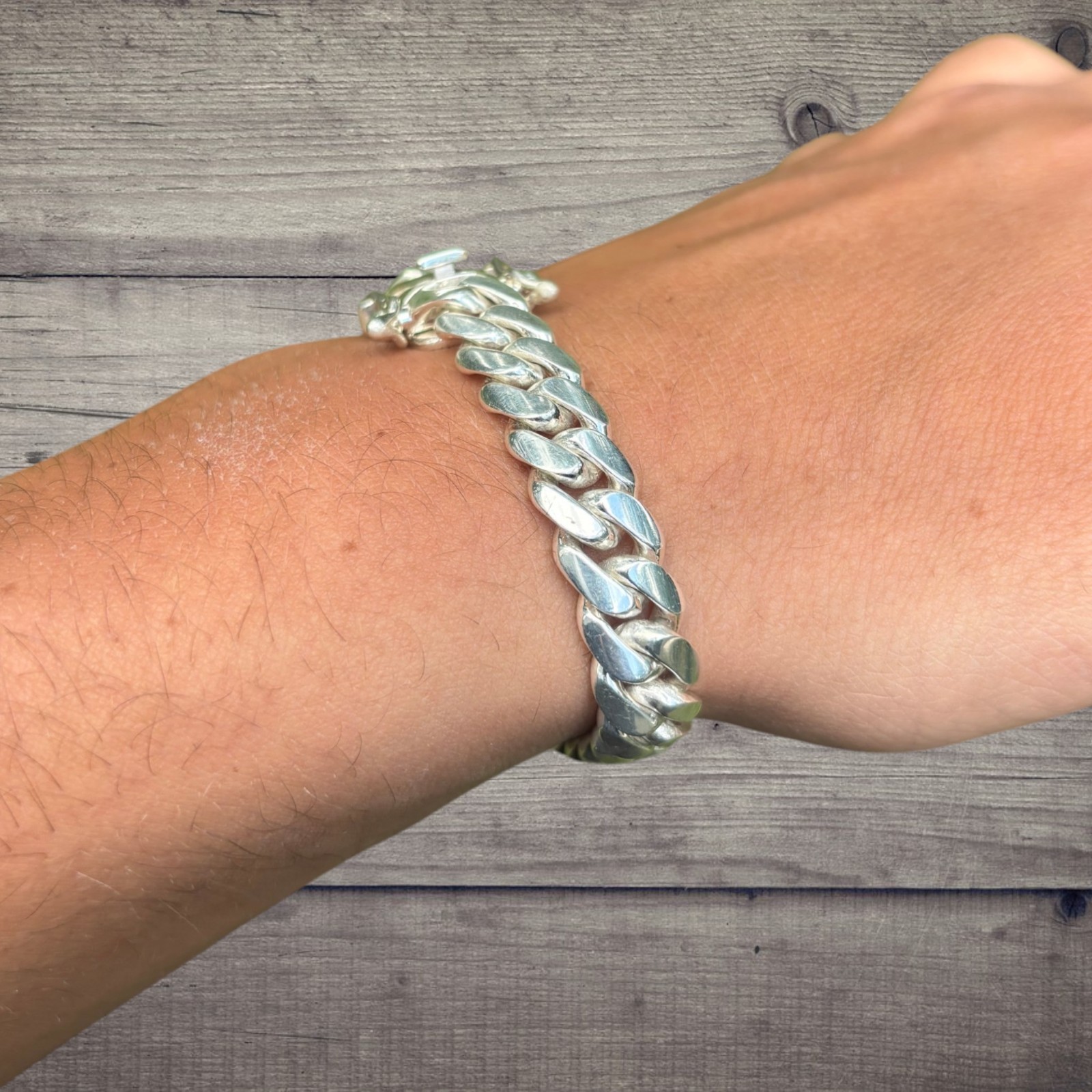 10mm Miami Cuban Link Bracelet – Real Solid 999 Fine Silver HANDMADE IN ITALY