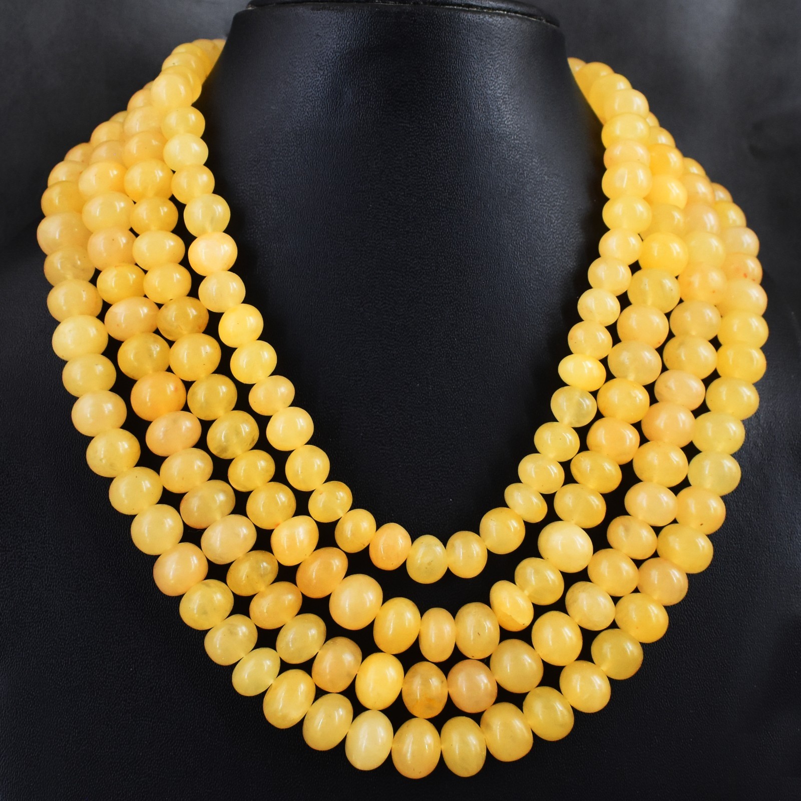 4 Strand World Class Amazing Aventurine 1725.00 Cts Beaded Necklace RK 49 E839
