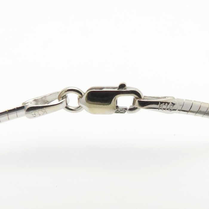 18K Yellow Gold / K18 White Gold Omega Necklace Reversible 40cm /76414