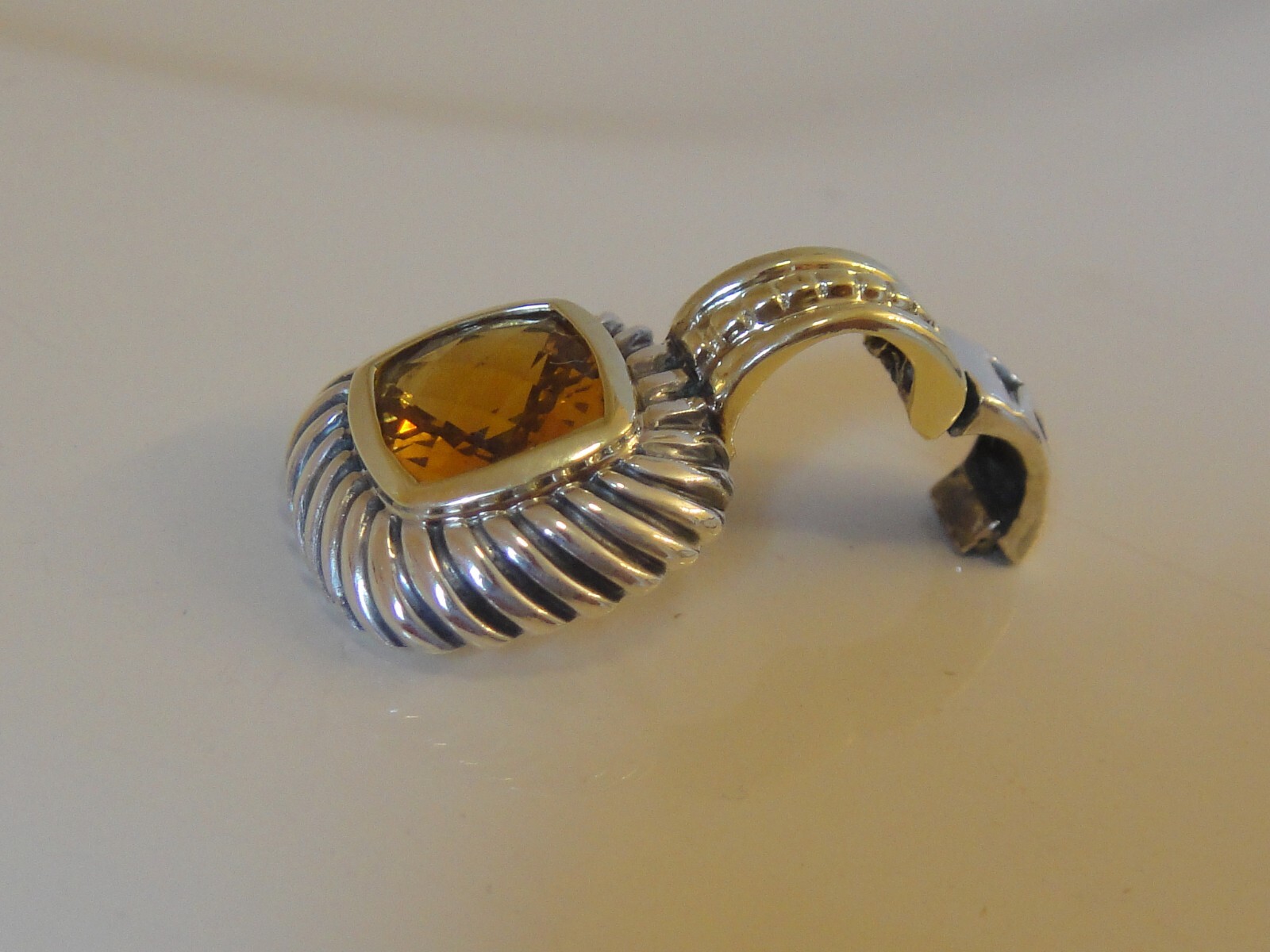 $790 DAVID YURMAN 14K,SS ALBION GOLDEN CITRINE ENHANCER