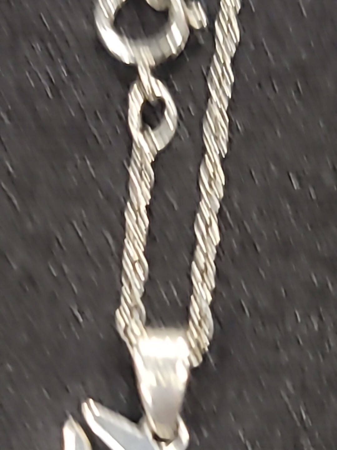 Necklace Real Diamond Chip 925 Sterling Silver Unknown NVC Symbol on 18″ Chain