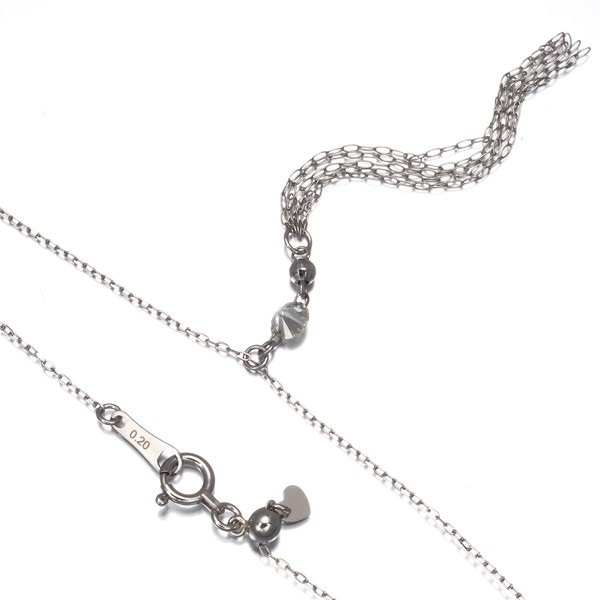 Diamond 0.20ct Solitaire Fringe Y-drop Necklace 850 Platinum