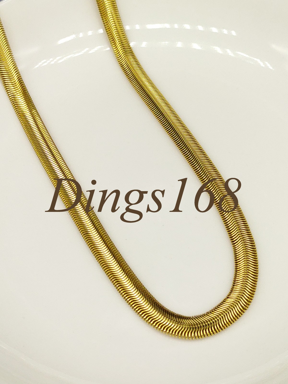 Men’s 18K Yellow Gold Filled Tarnish/Lead-Free 20″+2″ 7mm Herringbone Necklace