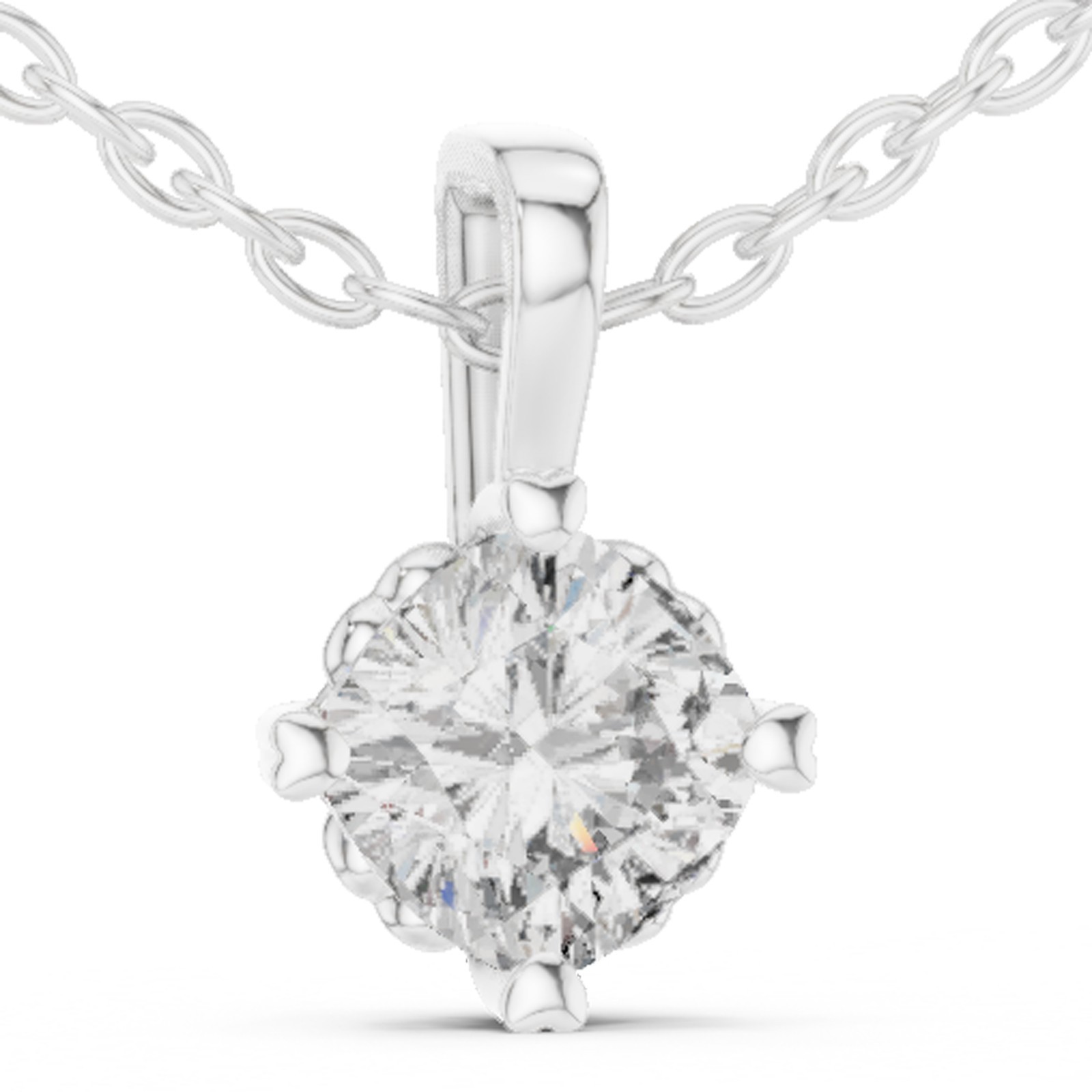 Certified VVS1 Lab Grown Diamond Elegance Anniversary Pendant 14K Gold Over