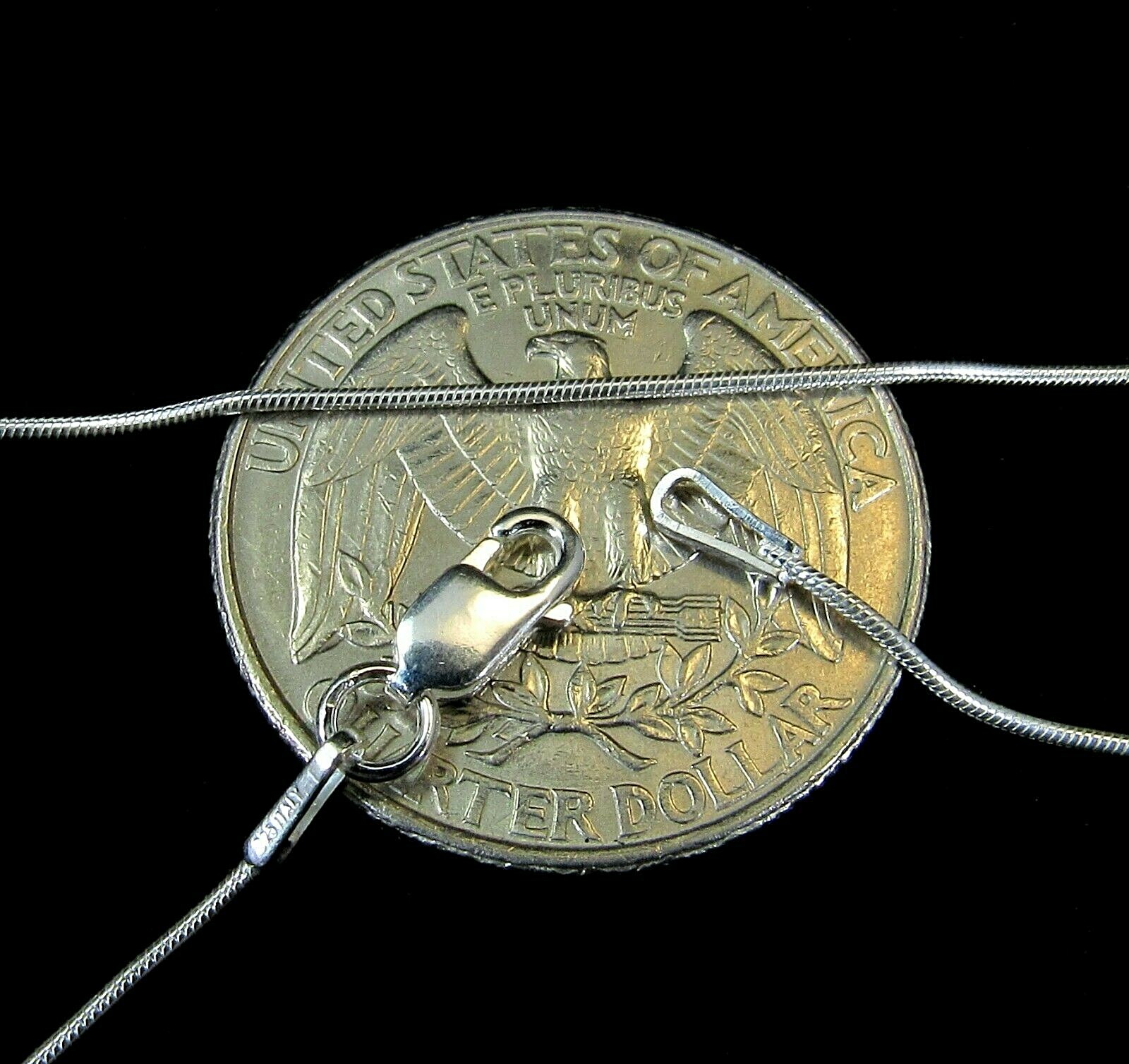 .8MM Solid 925 Sterling Silver Dainty ROUND SNAKE CHAIN Necklace Made In Italy