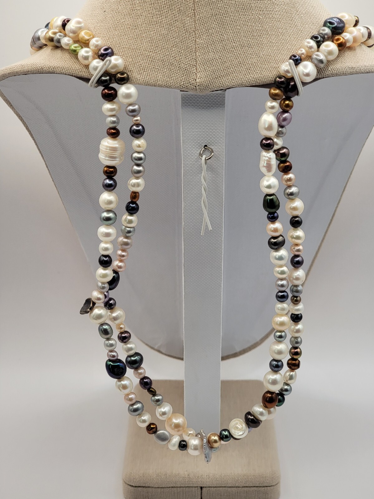 Honora Pearl Necklace Multi-Colored 36″ No Metal Continuous Strand