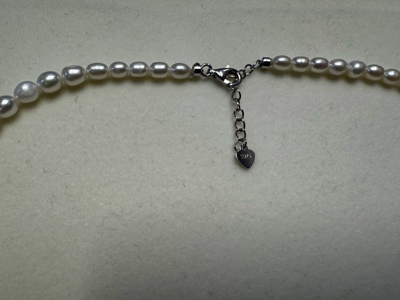 16-17 inches 4-5.5mm freshwater white pearl necklace 925 sterling silver new