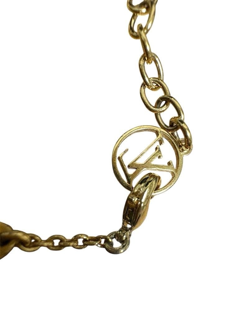Very Good Louis Vuitton M61083 Essential V Necklace in Gold Authentic