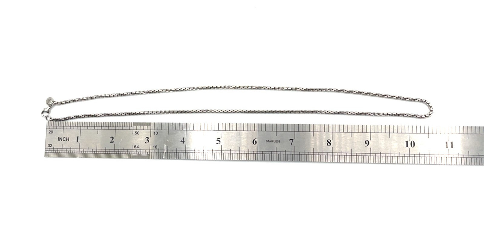 Effy Sterling Silver Box Chain Necklace 21in Broken Clasp – V017