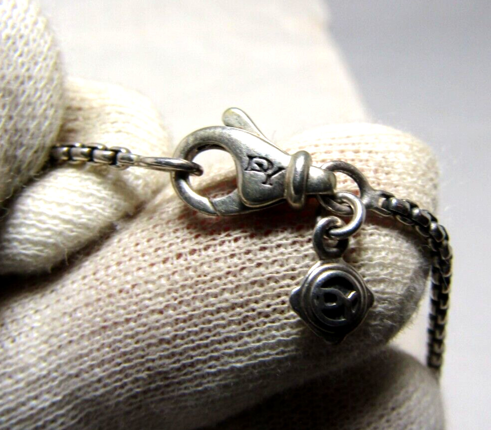 David Yurman Sterling Silver Black Onyx & Diamond Chatelaine Pendant Necklace