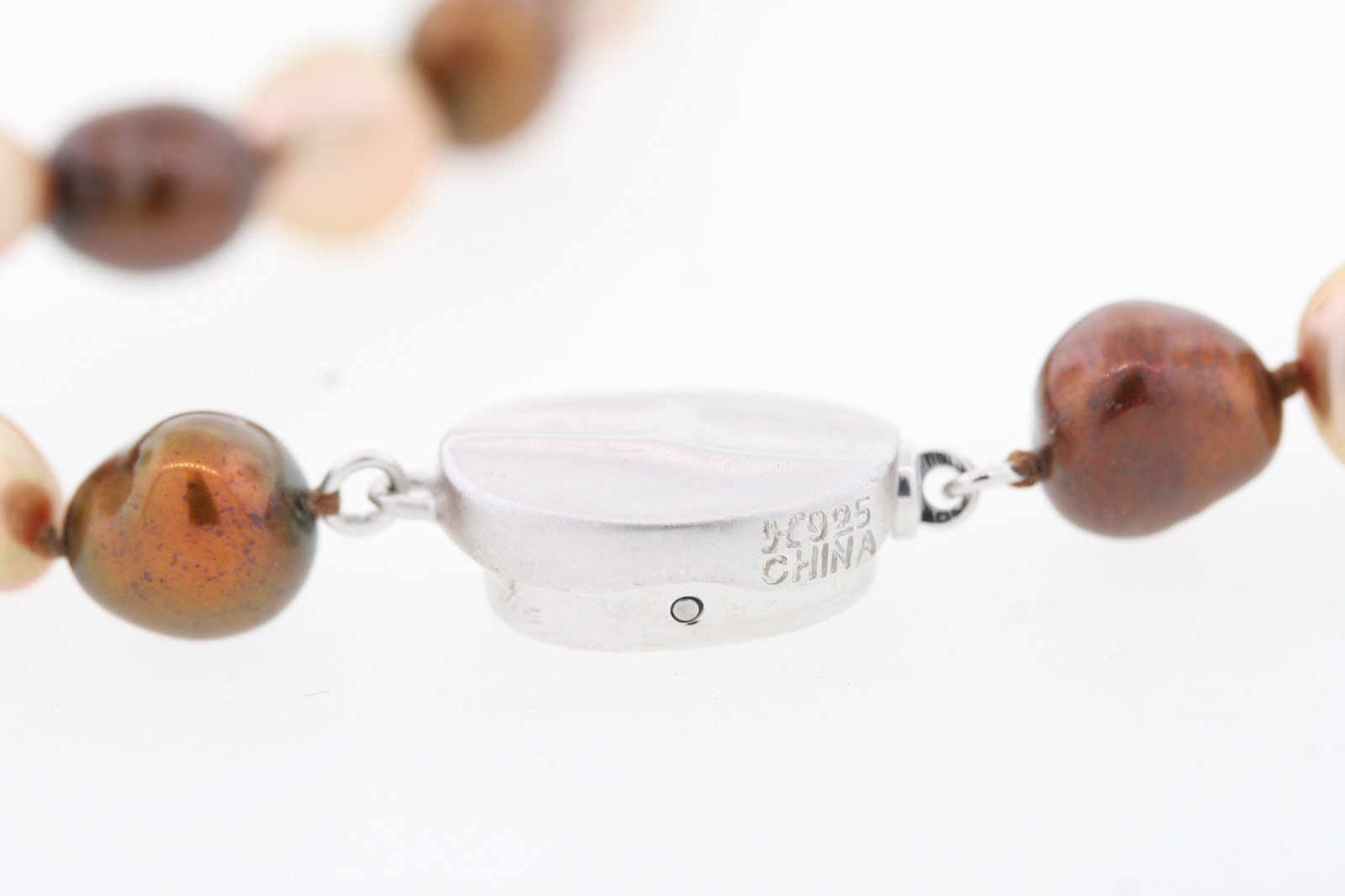 HONORA 7-8mm Dyed “Mixed Chocolate” Baroque Genuine Cultured Pearl 36″ Necklace