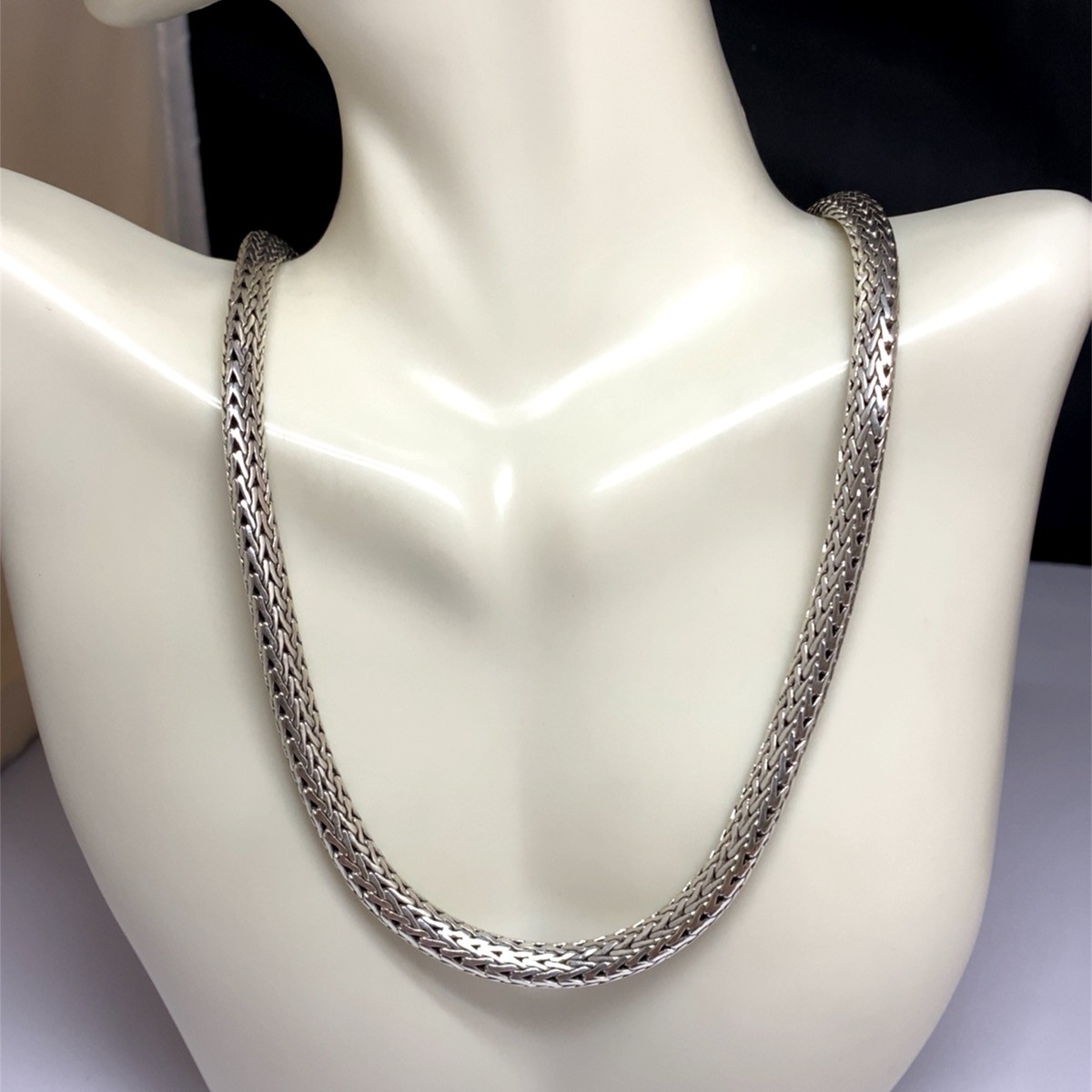 John Hardy Sterling Silver Classic Wheat Chain Necklace (DG7116672)