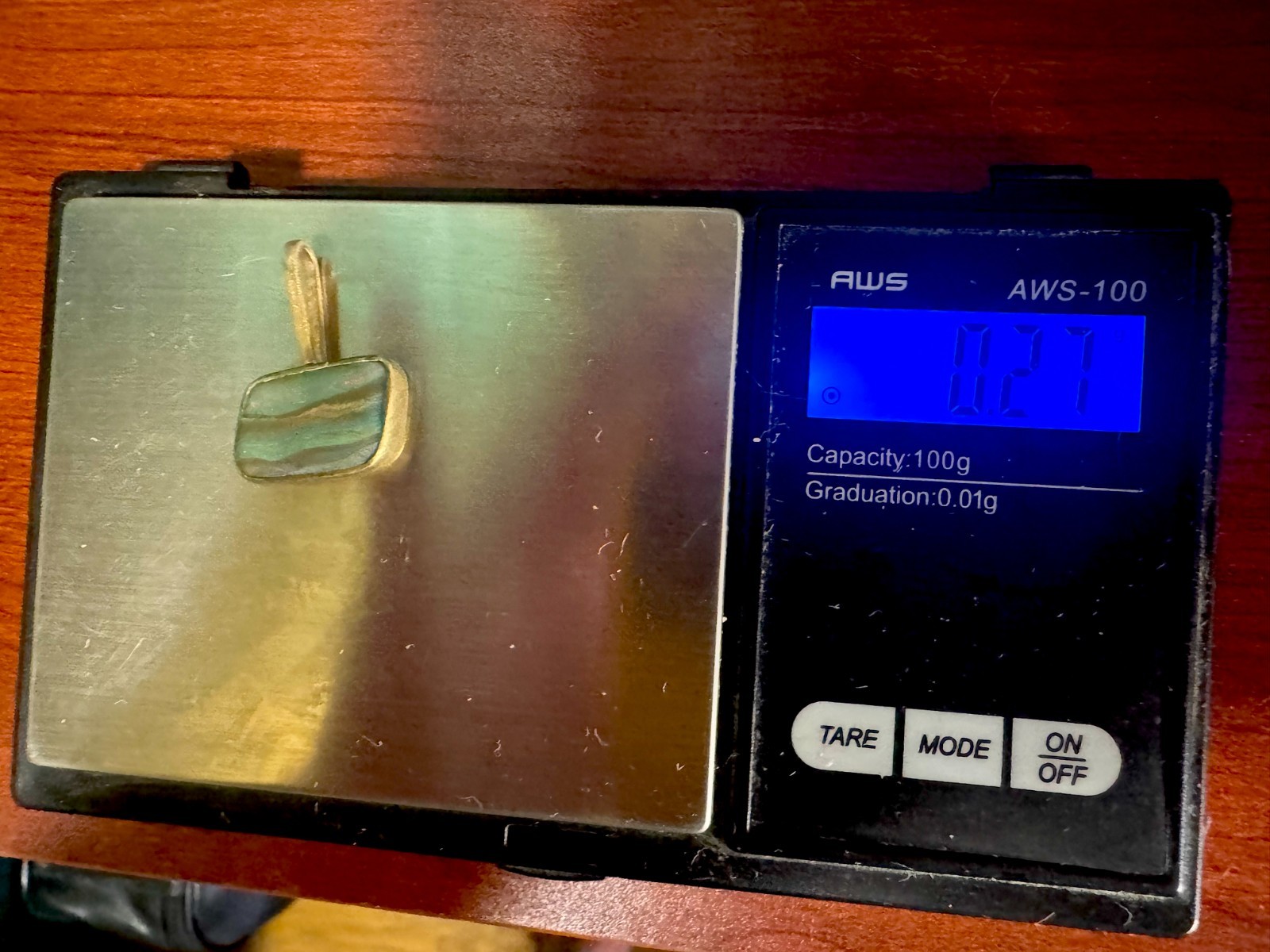 Australian Gem Boulder Opal Pendant Gold