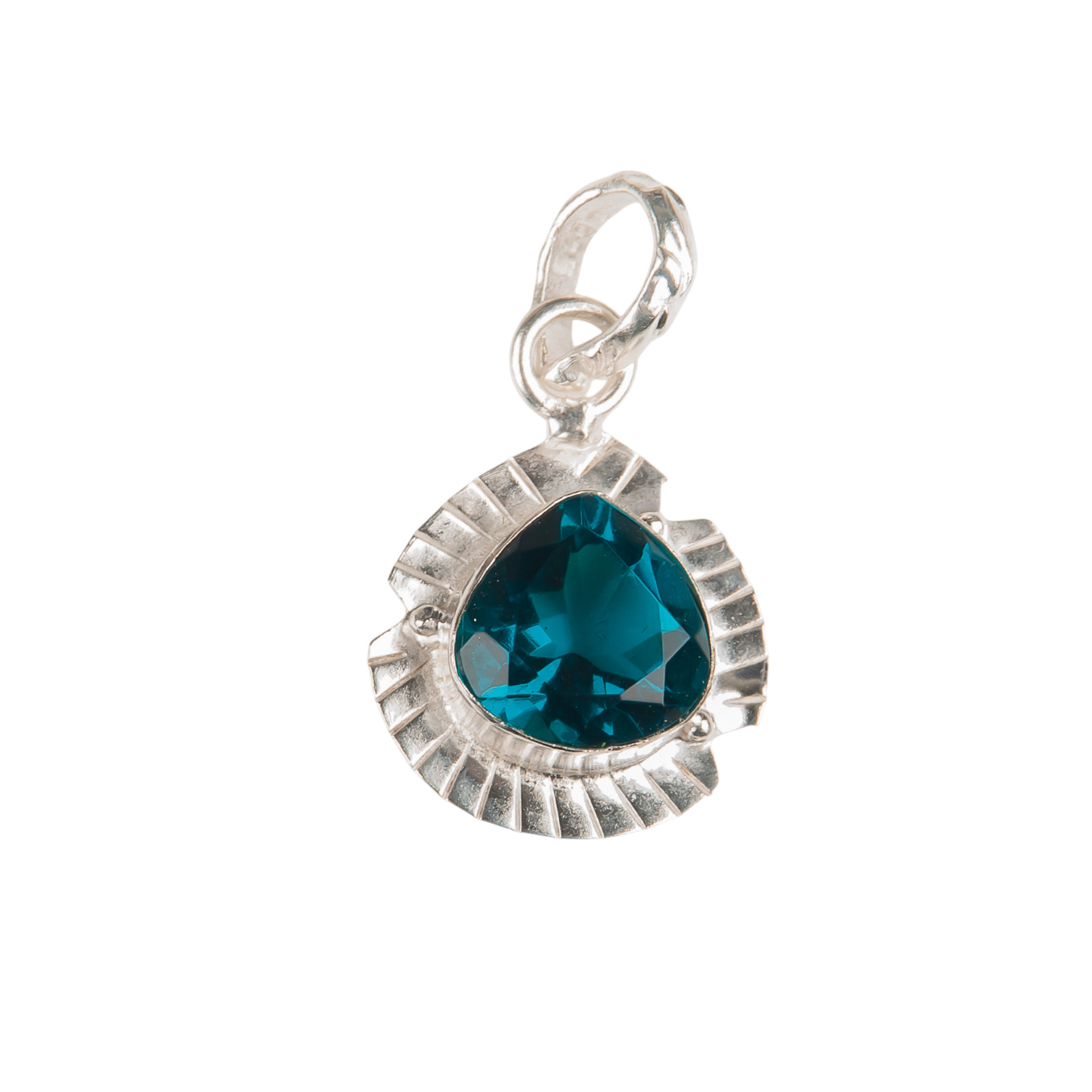 Apatite Gemstone 925 Sterling Silver Heart Shape Pendent 1.15″ Gift For Love