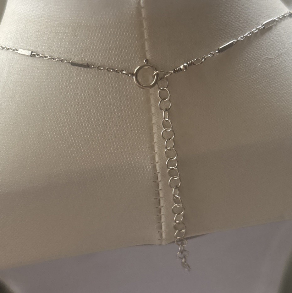 Sterling Silver 925 Y Drop Lariat Ball Unique Necklace 18”-20”