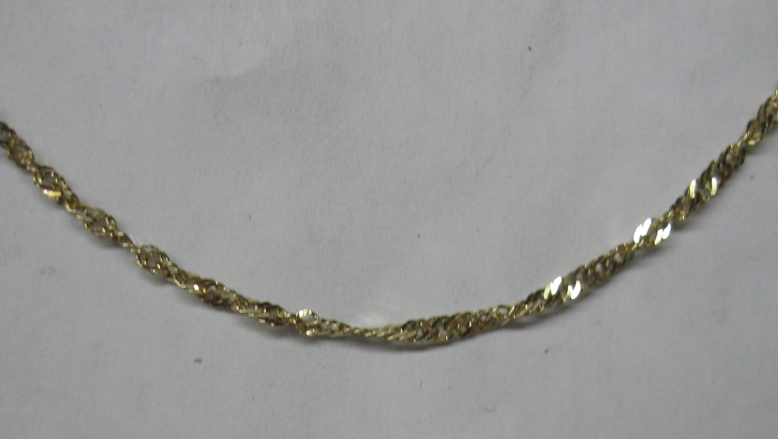 14K SOLID GOLD 24″ SINGAPORE 1.7mm NECKLACE CHAIN 2.7 GRAM