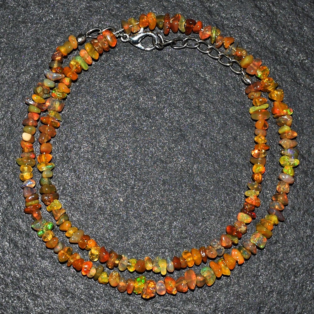 Exclusive Amazing Ethiopian Opal 50.00 Cts Beaded Beautiful Necklace VK 42 E593