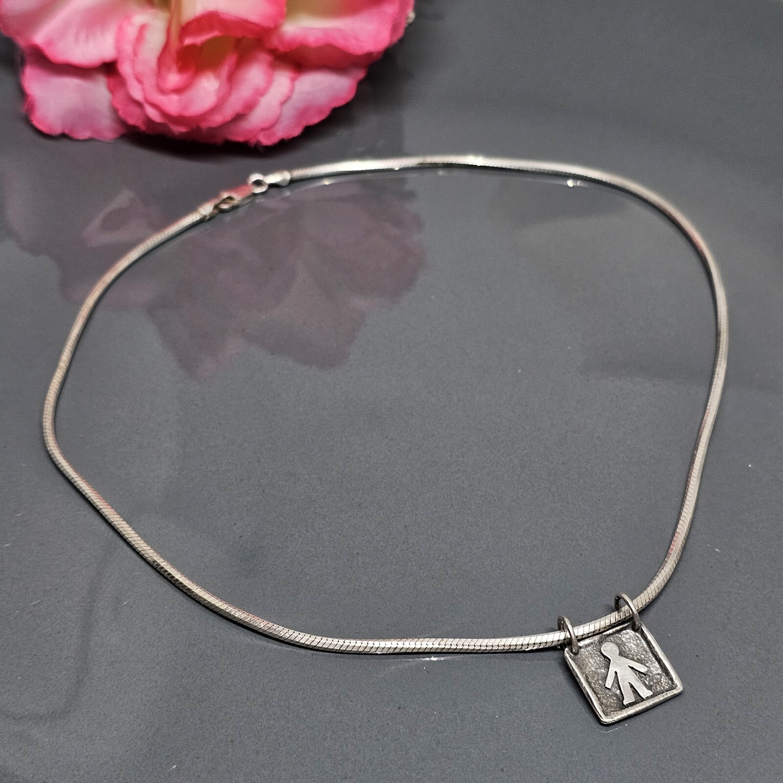 Silpada 925 Sterling Silver Choker Necklace Boy Child Charm