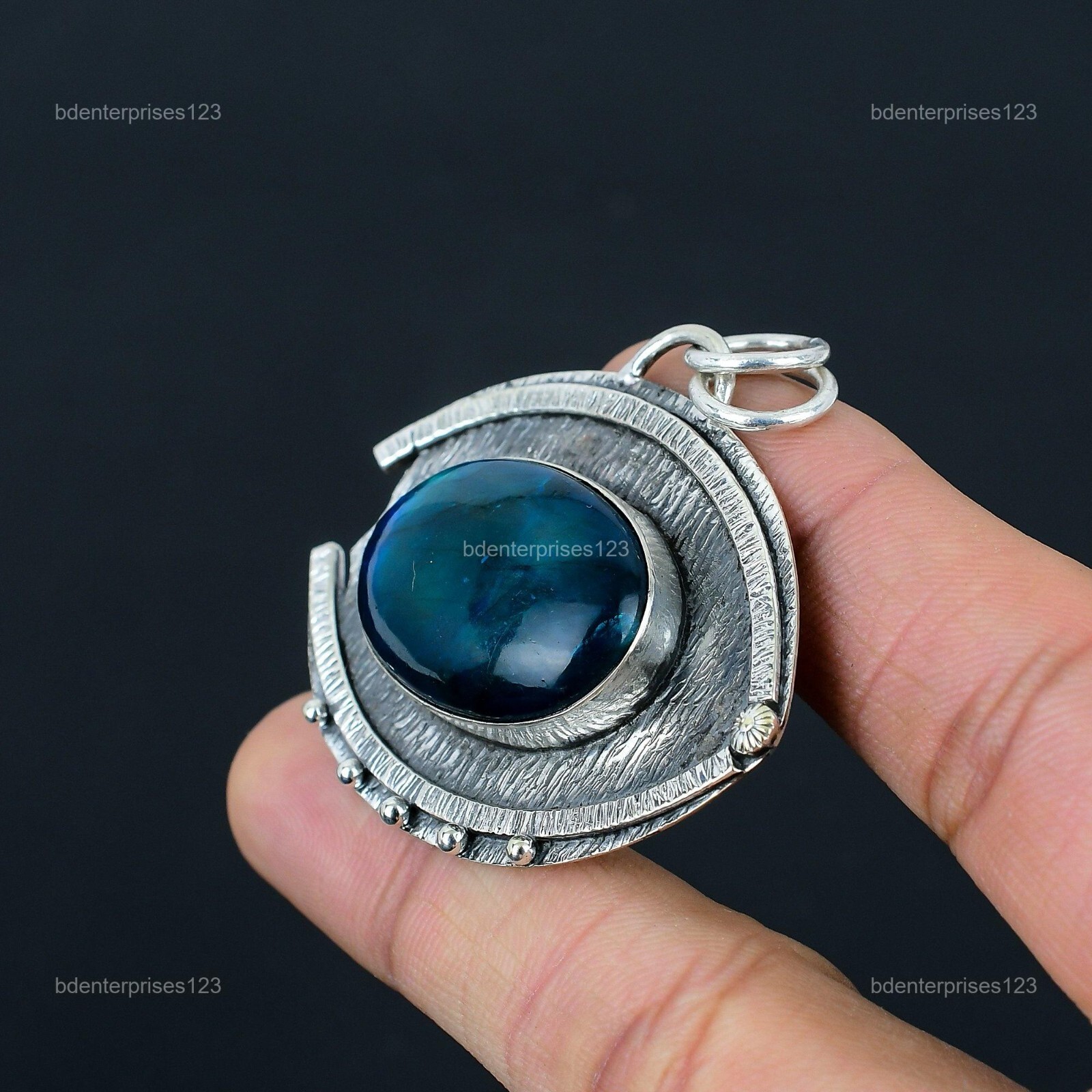 Neon Flash Labradorite Stone 925 Silver Birthday Anniversary New Pendant Jewelry