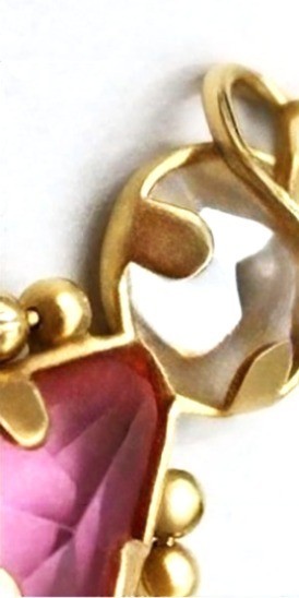 14k Yellow Gold Birthstone Kid Pendant Pink Alexandrite June Girl Charm