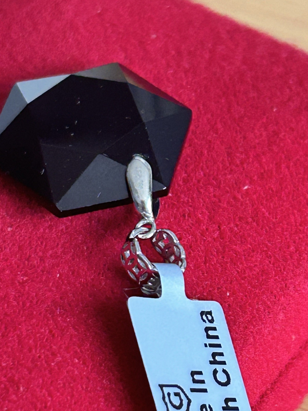 925 Silver Large Onyx Pendant Gemporia / NWT /6.65g