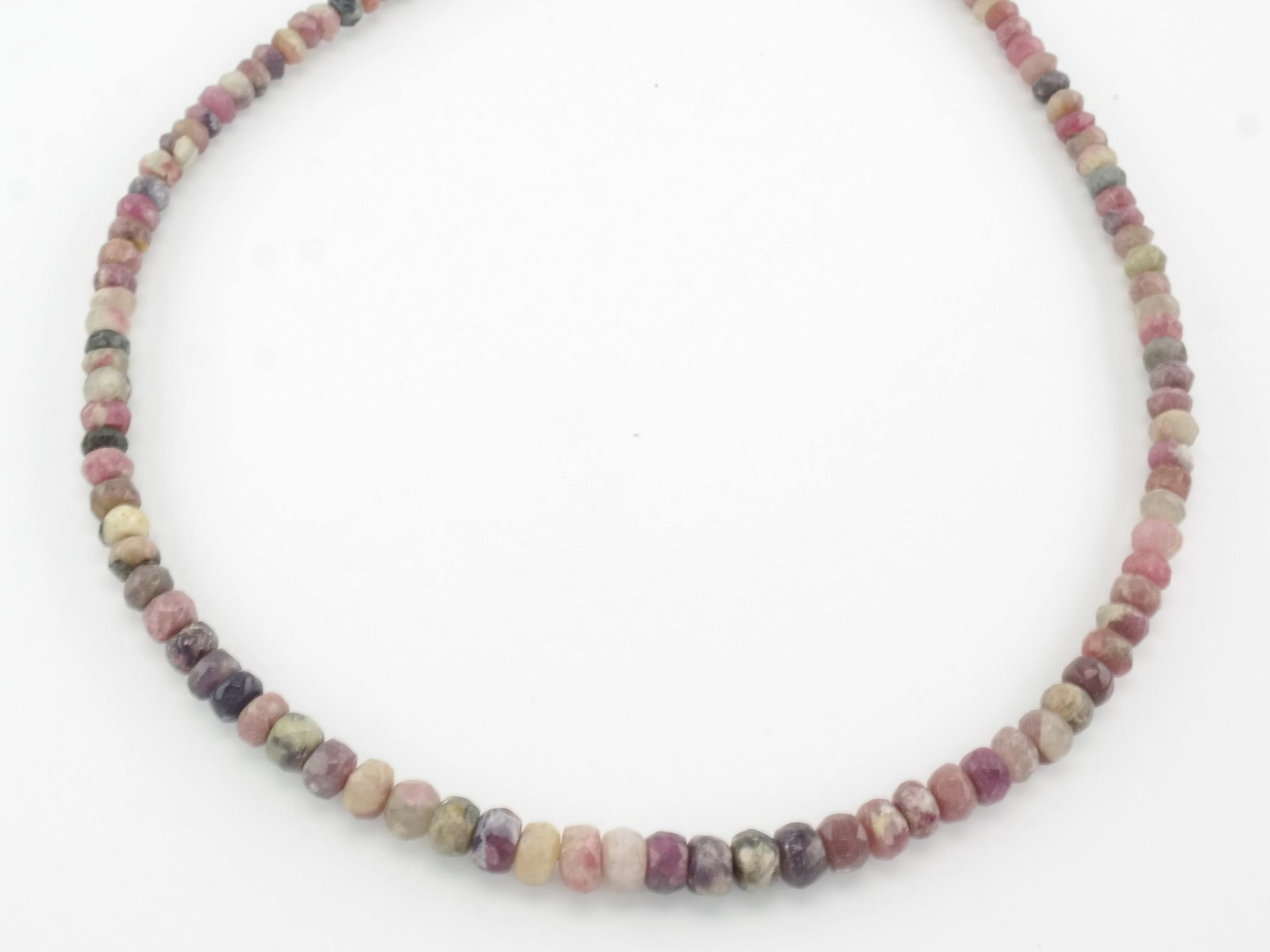 DTR Opaque Corundum Ruby Faceted Sterling Silver Beaded Necklace