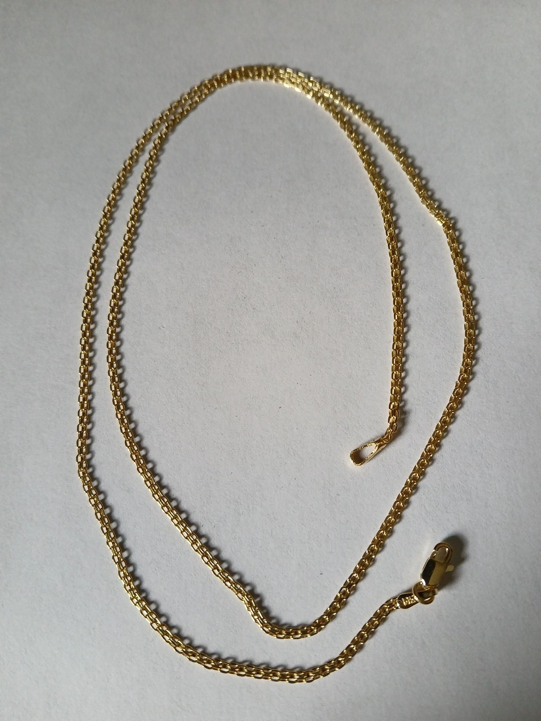 20″ 10k Yellow Gold Double Link Chain 1.5mm