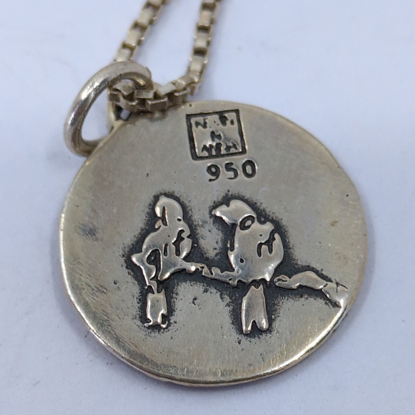 Kevin N Anna 950 Silver Birds Friendship the best mirror is an old friend Charm