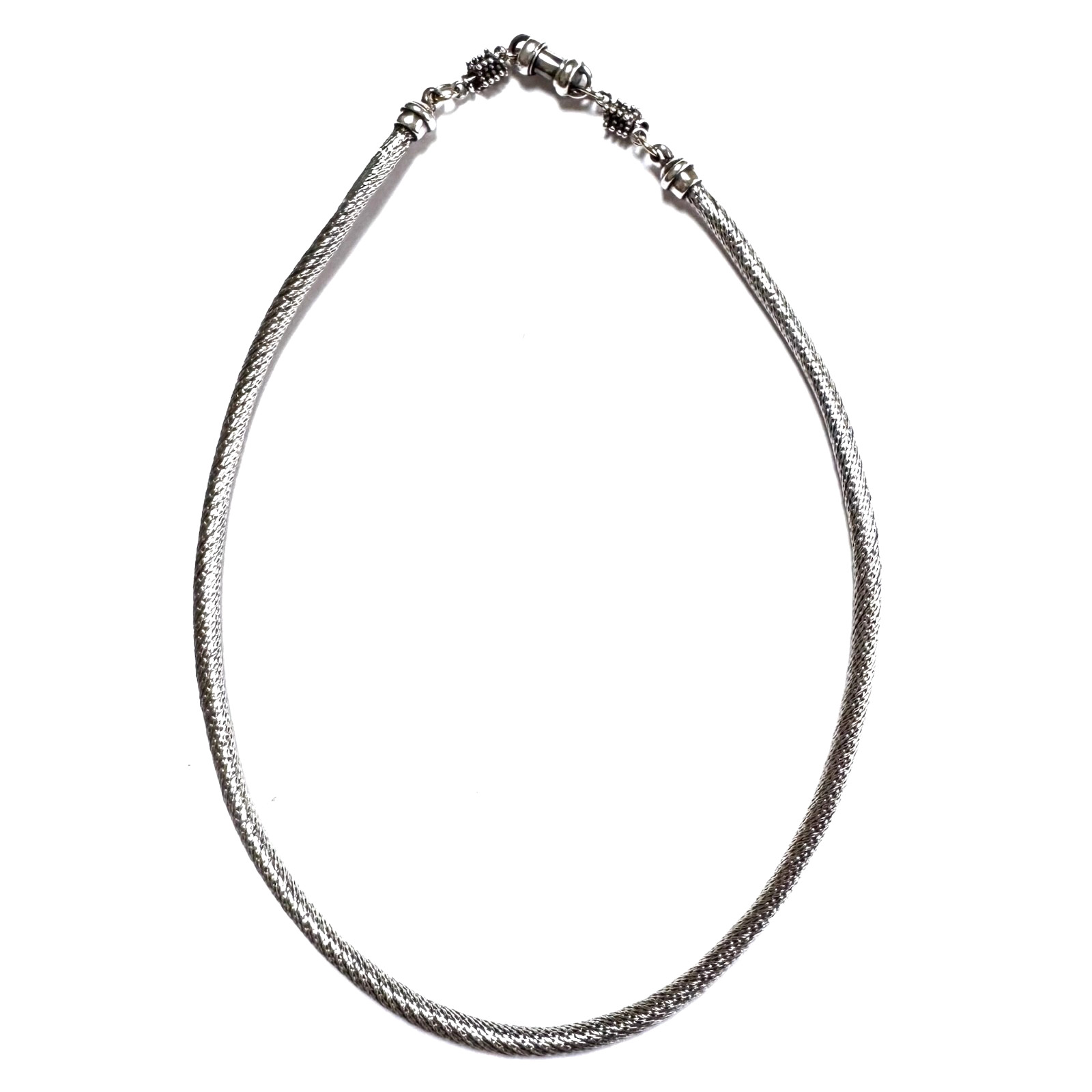 MICHAEL DAWKINS Necklace ONLY 4.5mm Sterling Silver 17.5” Mesh VERY GOOD COND