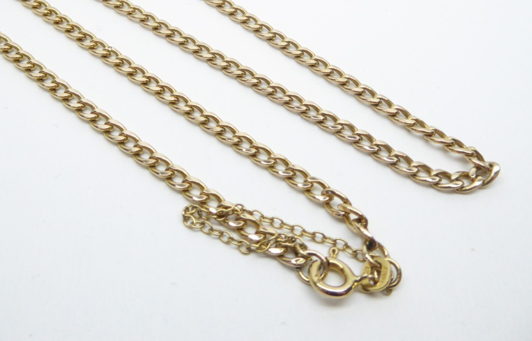 9ct Gold Curb Chain Link Hallmarked 6.7 grams 24” with gift box