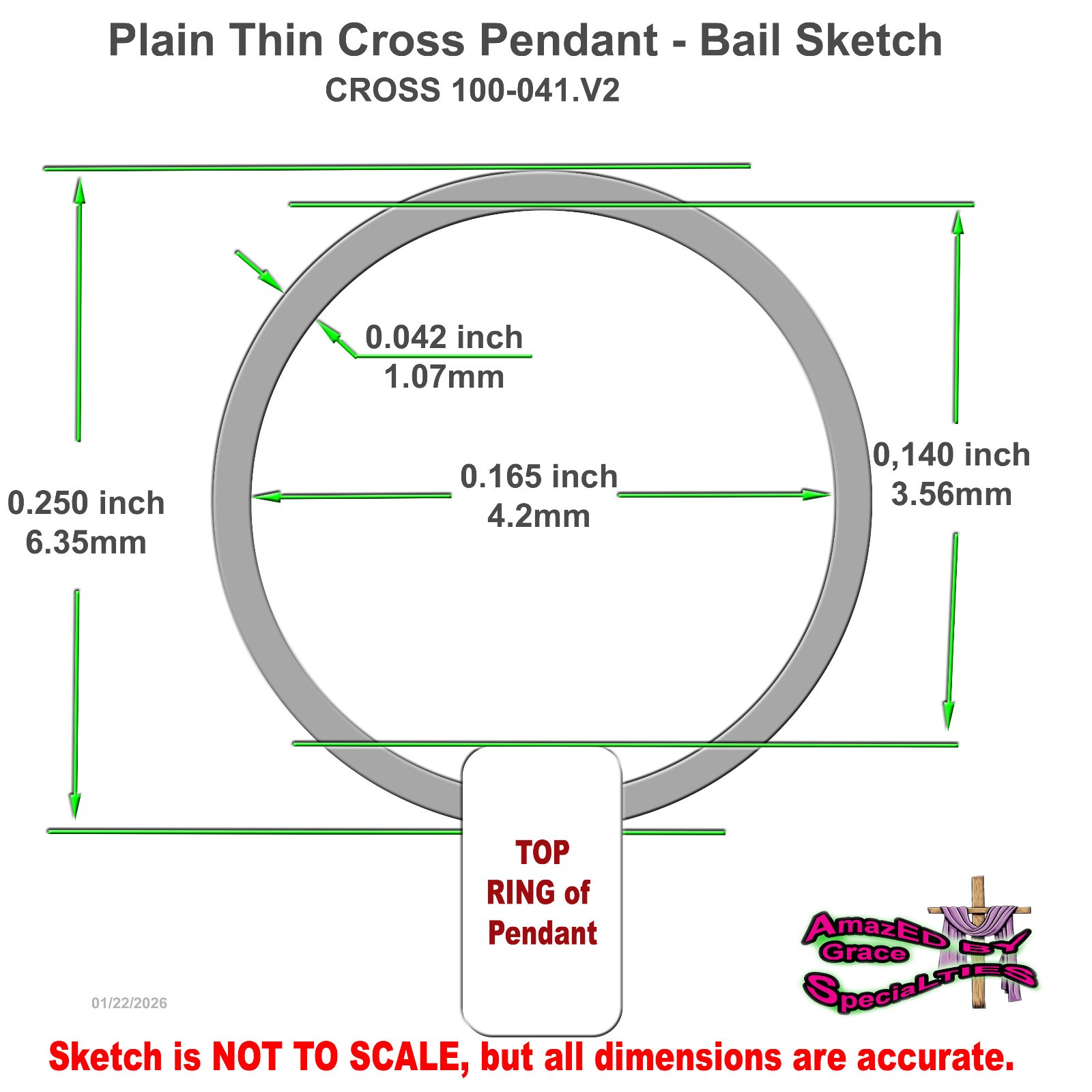Cross Pendant Plain & Simple – SOLID 925 Sterling Silver – Use your CHAIN!
