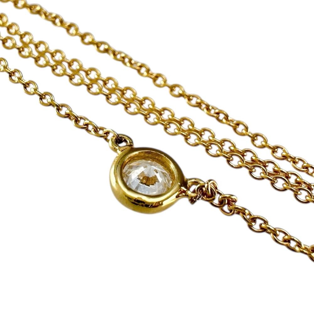 TIFFANY&Co. By the yard diamond Estimated 0.17ct Necklace K18YG yellow gold…