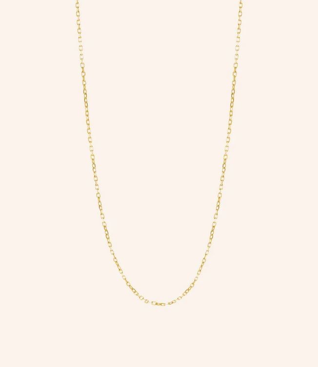 $735 MONICA RICH KOSANN “JAMIE” 18KYG 17″ DELICATE DIAMOND CUT CHAIN NECKLACE