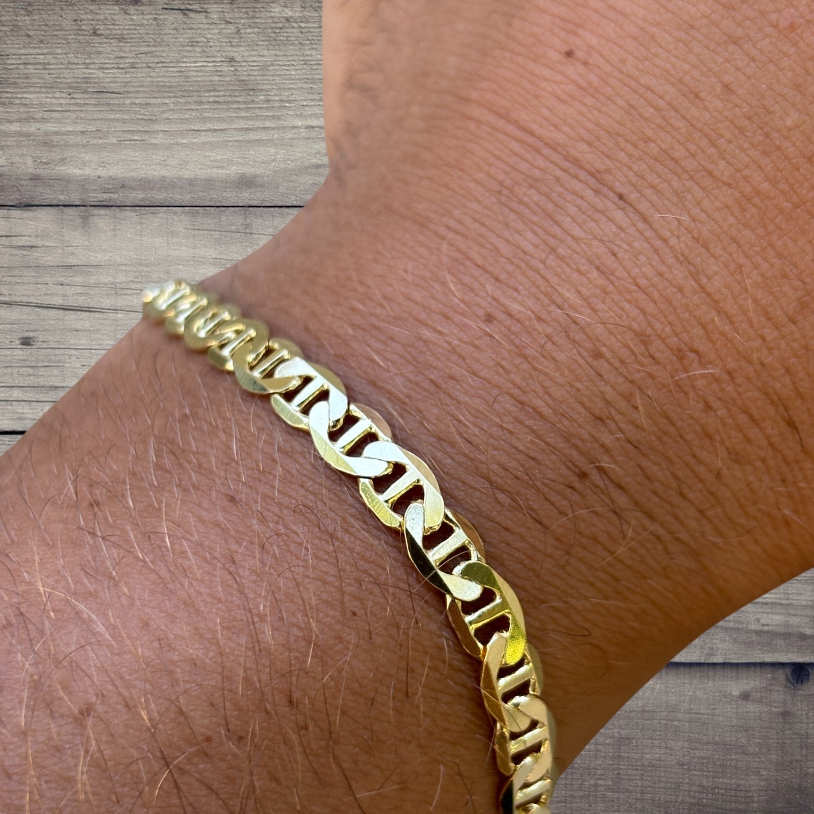 5mm Mariner Link Bracelet – Real Solid 925 Sterling Silver Or 14k Gold Vermeil