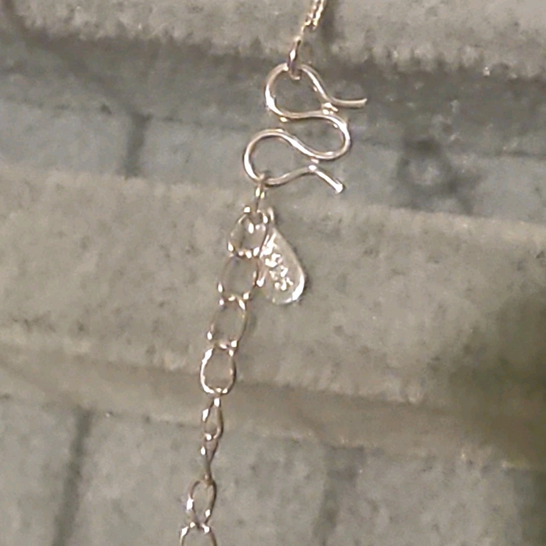 New 16″-17″ Sterling Silver Tear Drop Necklace Snake Chain Included