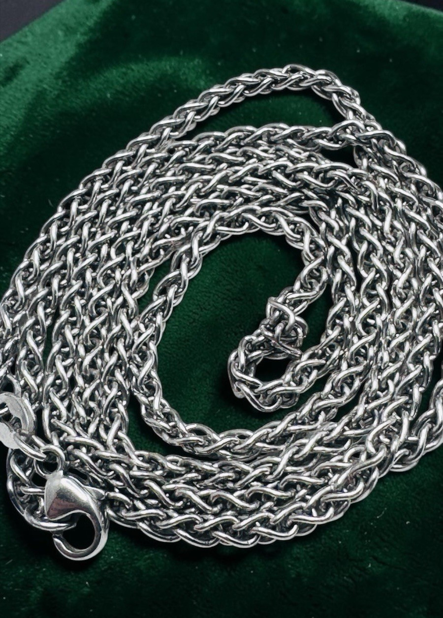 James Avery Sterling Silver 925 Wheat Chain Necklace 22″ 2.5mm Nice