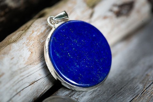 100% Natural Lapis Lazuli Pendant 925 Sterling Silver Handmade Jewelry For Gift