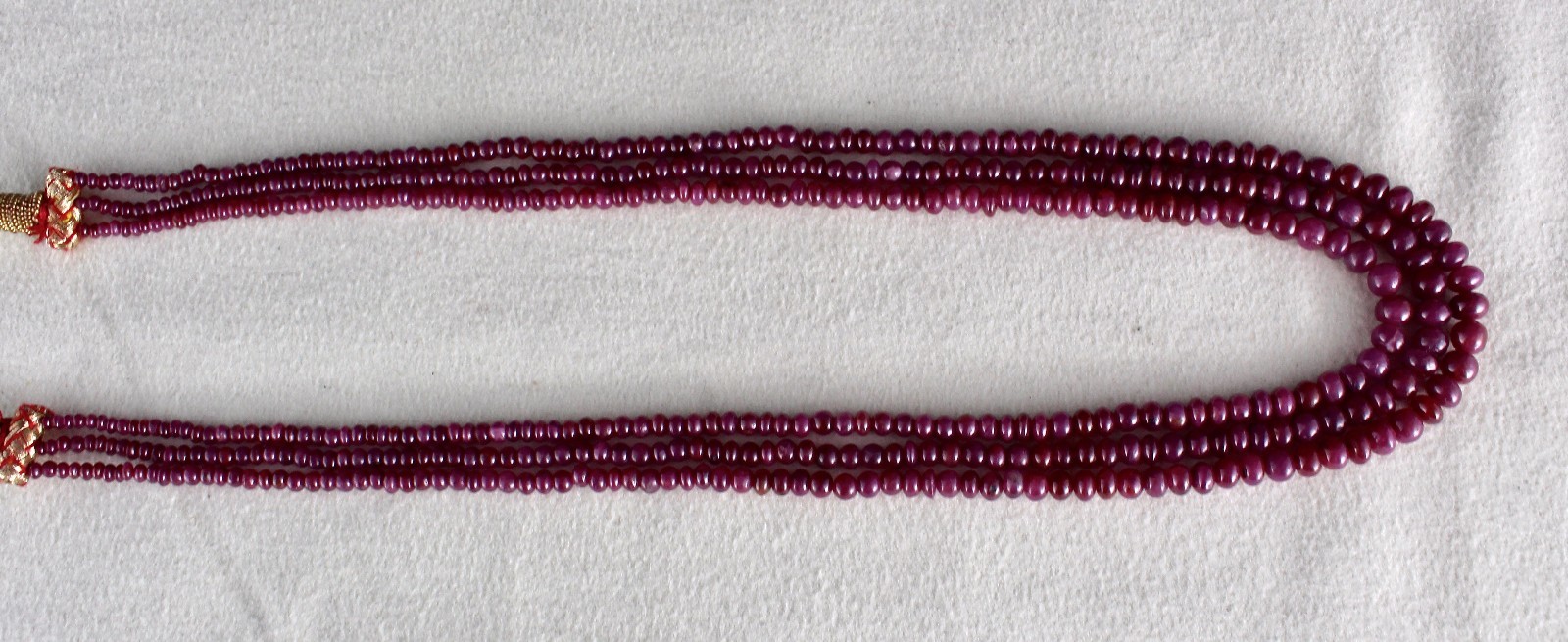 Natural Untreated Ruby 169 Ct Round Gemstone Beads Necklace For Ladies